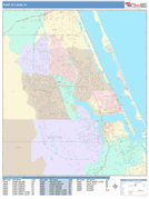 Port St. Lucie Digital Map Color Cast Style